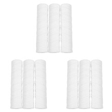 9Pcs Purificador de Agua Cartucho de Filtro de Heridas de Cadena de 10 Pulgadas 5 MicróMetros PP Filtro de AlgodóN Filtro de Sedimentos