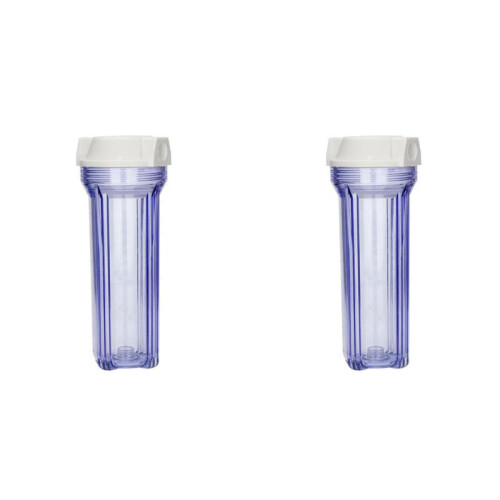 2X 10Inch Prefilter Water Filter Bottle Explosion-Proof Water Filter Parts Connector G1/2Inch Interface Filter Shell