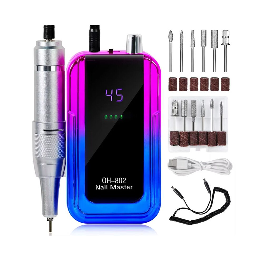 45000RPM Rechargeable Nail Drill Machine Electric Nail Drill Sander Low Noise Manicure Machine