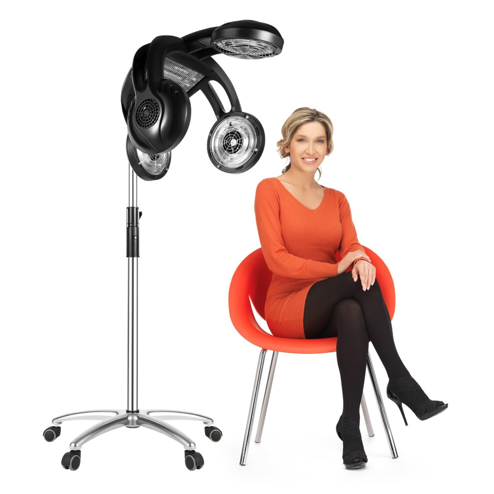 Professional Salon Hair Dryer with Fast Even Heating, Adjustable Height and Multiple Treatment Modes