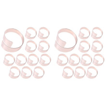 24 Stuks RoséGouden Metalen Tafeldecoratie Servetringhouder Lente voor Bruiloft, Paasdiner, Valentijnsdag