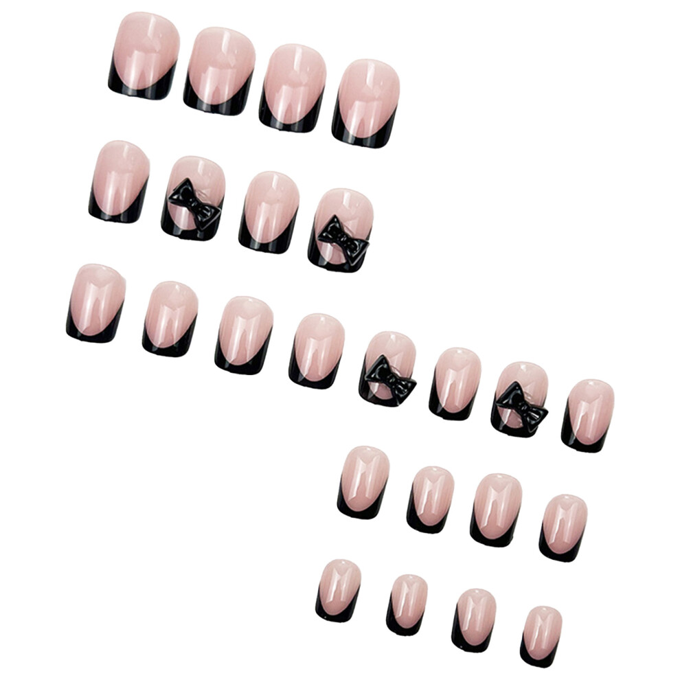 Zhouq-Outdoors 3D Bowknot Artificial Nails - 24Pcs Diy Kit