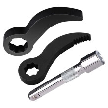 3Pcs Pry Bar Wrench Adaptor-,1/2in 3/8in Drive Adjustable Angle- Pry Bar, Adapter- with Extension Bar