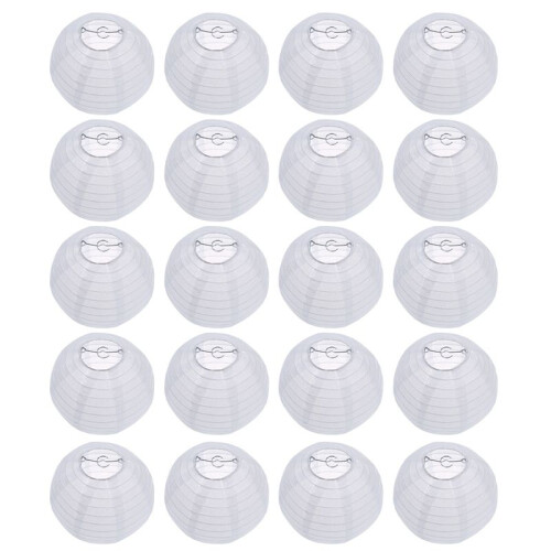 20X White Chinese/Japanese Paper Lantern/Lamp 8 Inch Diameter