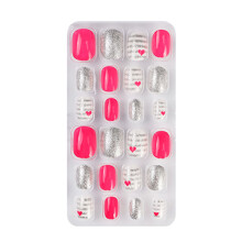 Short Square Press On Nails for Kids and Adults with Adhesive, Colorful Fake Nails Set