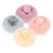 Shower Body Scrubber with Suction Cup for Gentle Skin Exfoliation and Back Cleaning, 4pcs Set