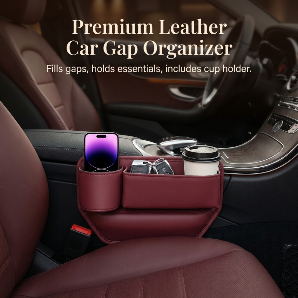 (B) Car Seat Gap Organizer - Durable Plastic Phone Holder 6957086429406