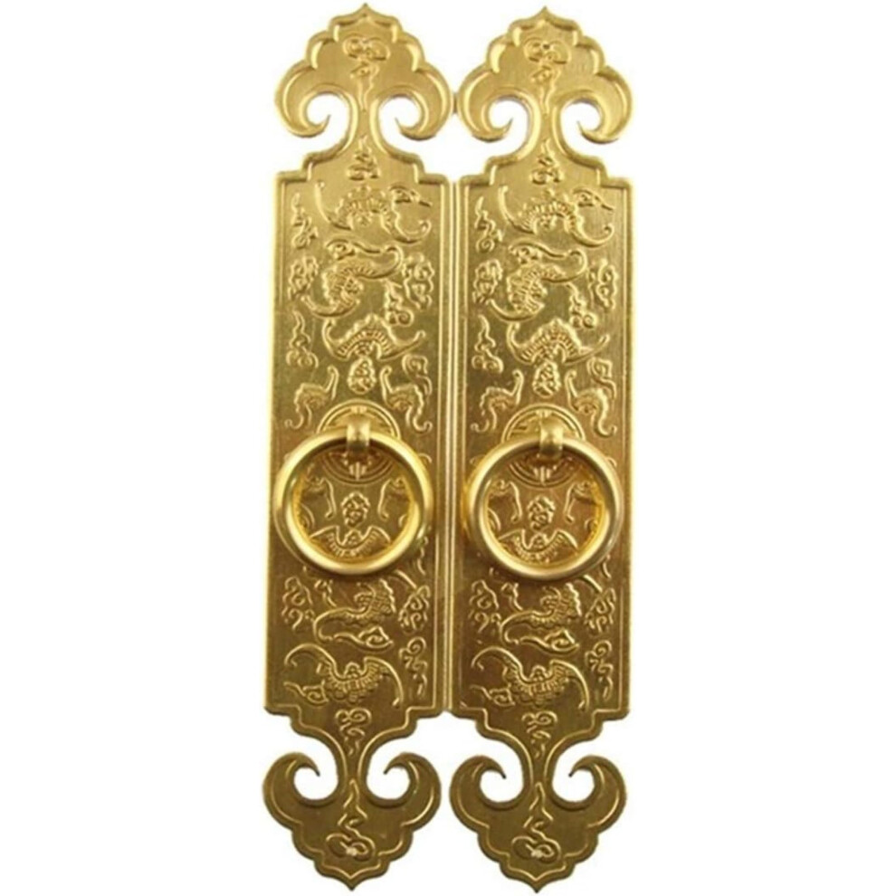 Brass Cabinet Door Handle 25Cm Antique Finish Solid Brass Construction For Wardrobe And Drawer 9073542517344