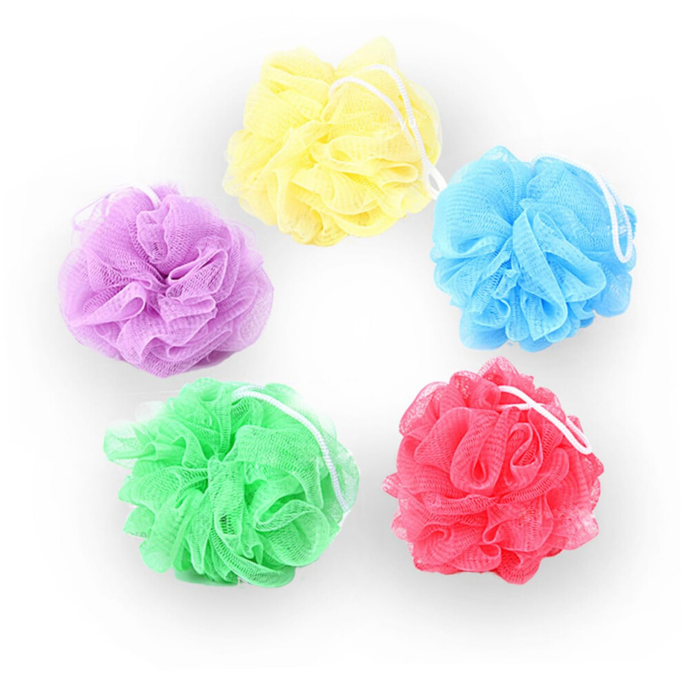 8pcs Mesh Bath Sponge Set with Hanging Rope, Exfoliating Shower Loofah for Men and Women