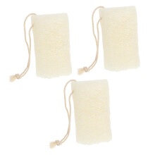 3pcs Natural Loofah Sponge Set for Gentle Skin Exfoliation, Dishwashing and Shower Cleaning
