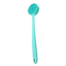 Long Handled Silicone Bath Brush for Gentle Exfoliation and Deep Cleansing Back Scrubber Blue