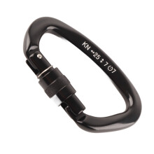 Heavy Duty 7075 Aluminum Alloy D Carabiner Clip for Climbing Camping Black
