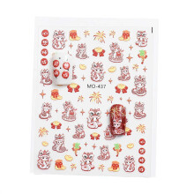 Snake Nail Art Stickers Embossed Design for Chinese Year 2025 Festival Women MO437