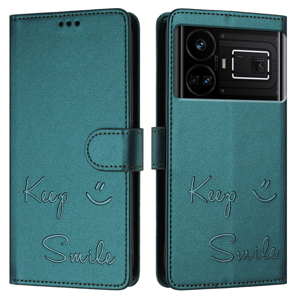 Leather Wallet Case Magnetic Flip Cover With Card Slots Kickstand Retro Smile Design For Realme Gt 5G 9771547475682