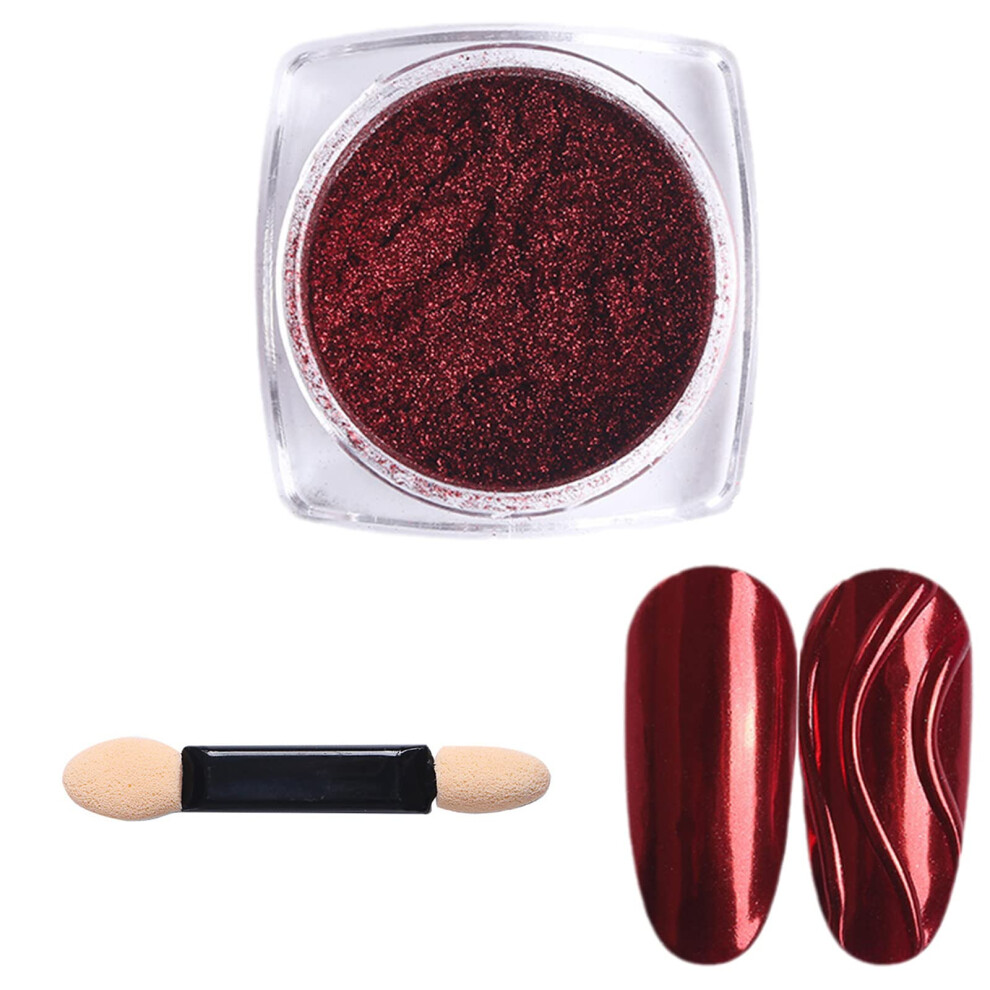 1 Box 3D Chrome Nail Art Powder with Vibrant Metallic Finish for Salon and Home Manicure