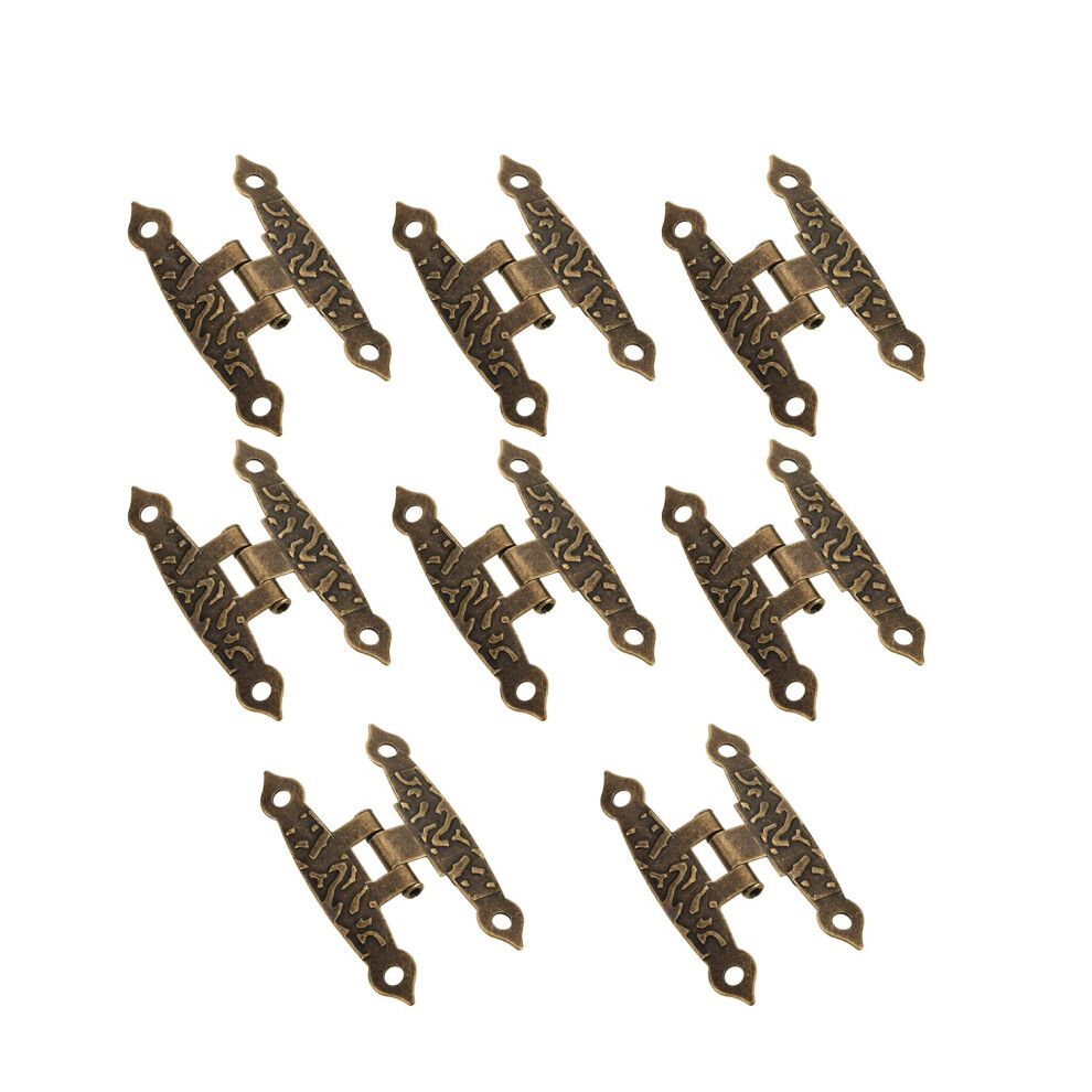 8Pcs Bronze Tone Butterfly Cabinet Door Hinges 2.56' Rustresistant Metal With Screws For Diy 9169991472881