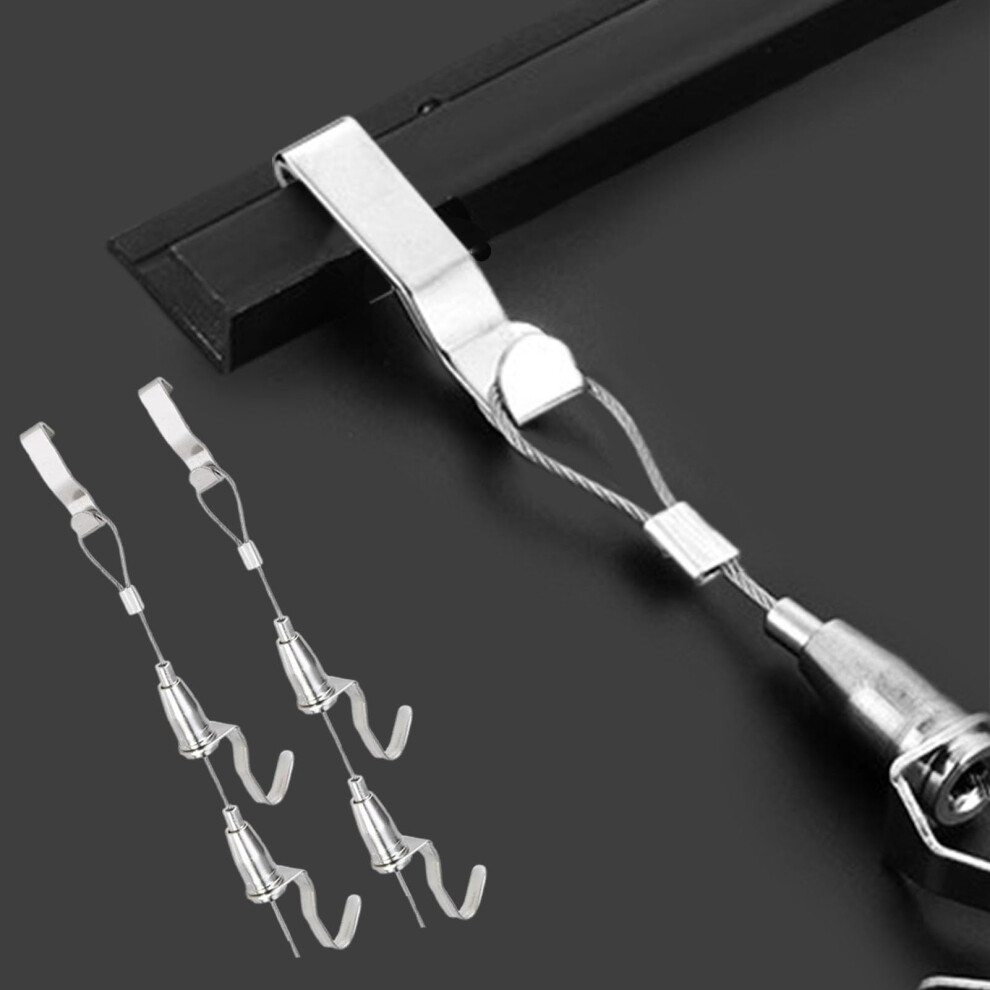 Picture Hanging System With Adjustable Rail Track, Heavyduty Wall Mount Kit For Gallery Art Display, Black 135Cm 9169991473017