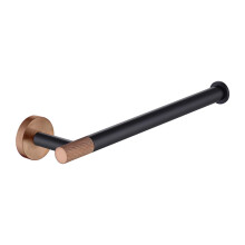 Bathroom Towel Rack Set Rose Gold Black Stainless Steel Wall Mounted Towel Bar with Hook and Paper Holder