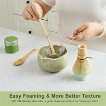 Conjunto de 5 batedores de matcha, kit de batedores de para Bambu para matcha, acessório para cerimônia japonesa de matcha, presente para iniciantes
