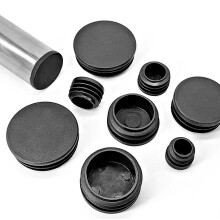 4pcs 42mm Black Plastic End Caps Round Tube Inserts for Furniture Legs Chair Foot Protectors