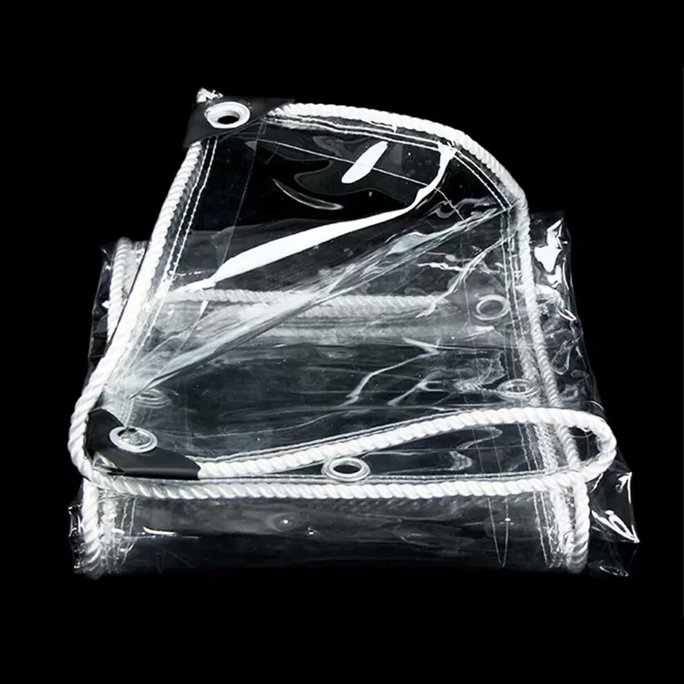 Clear Pvc Tarpaulin Heavy Duty Waterproof Tarp With Reinforced Eyelets For Outdoor Camping Garden 1.2X2m 9169991473536