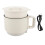 600W 1.8L Mini Electric Cooker with Steaming Basket, White 3