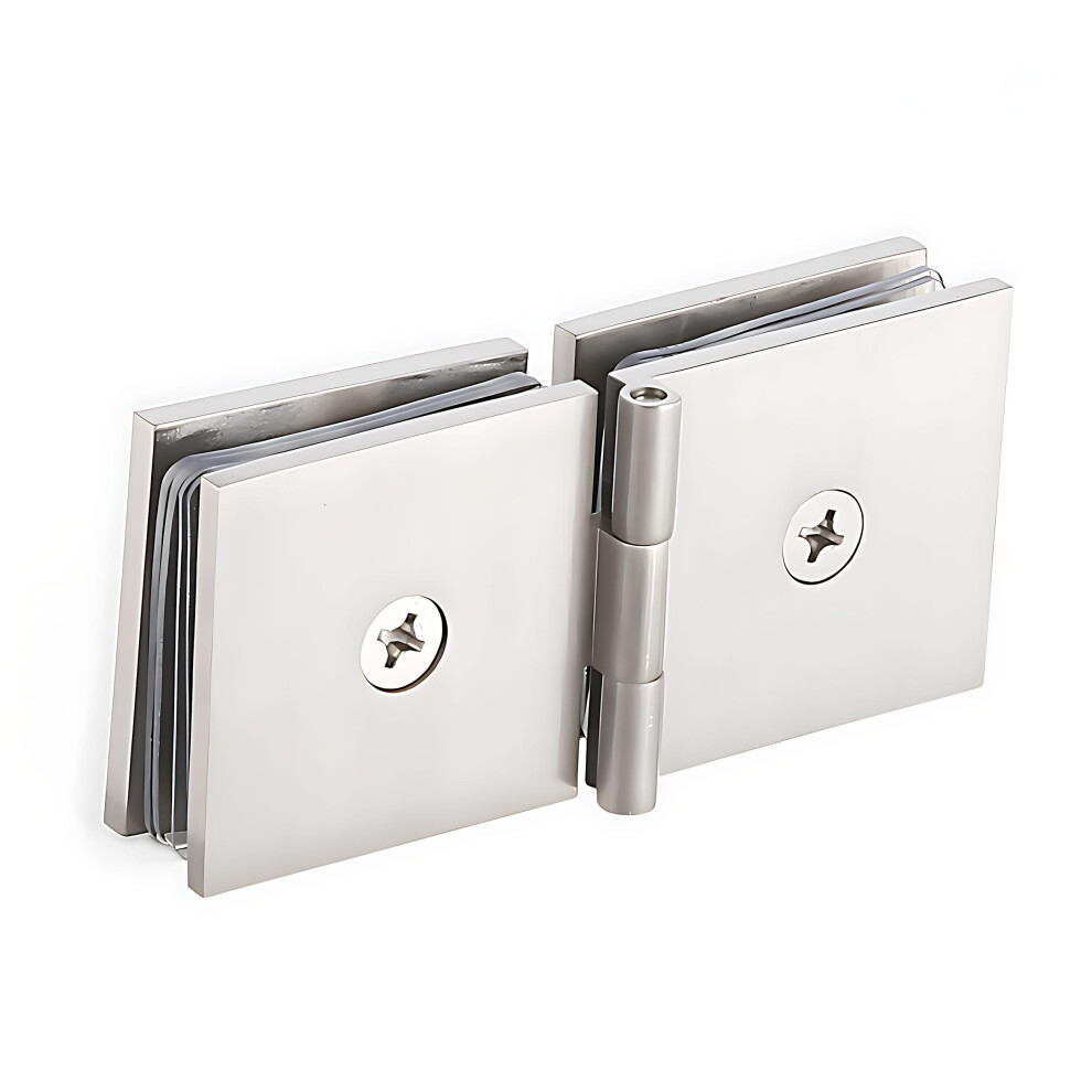 Heavy Duty Shower Door Hinges 180 Brass Glass Hinge For 812Mm Frameless Door, Brushed Nickel Finish 9169991476735