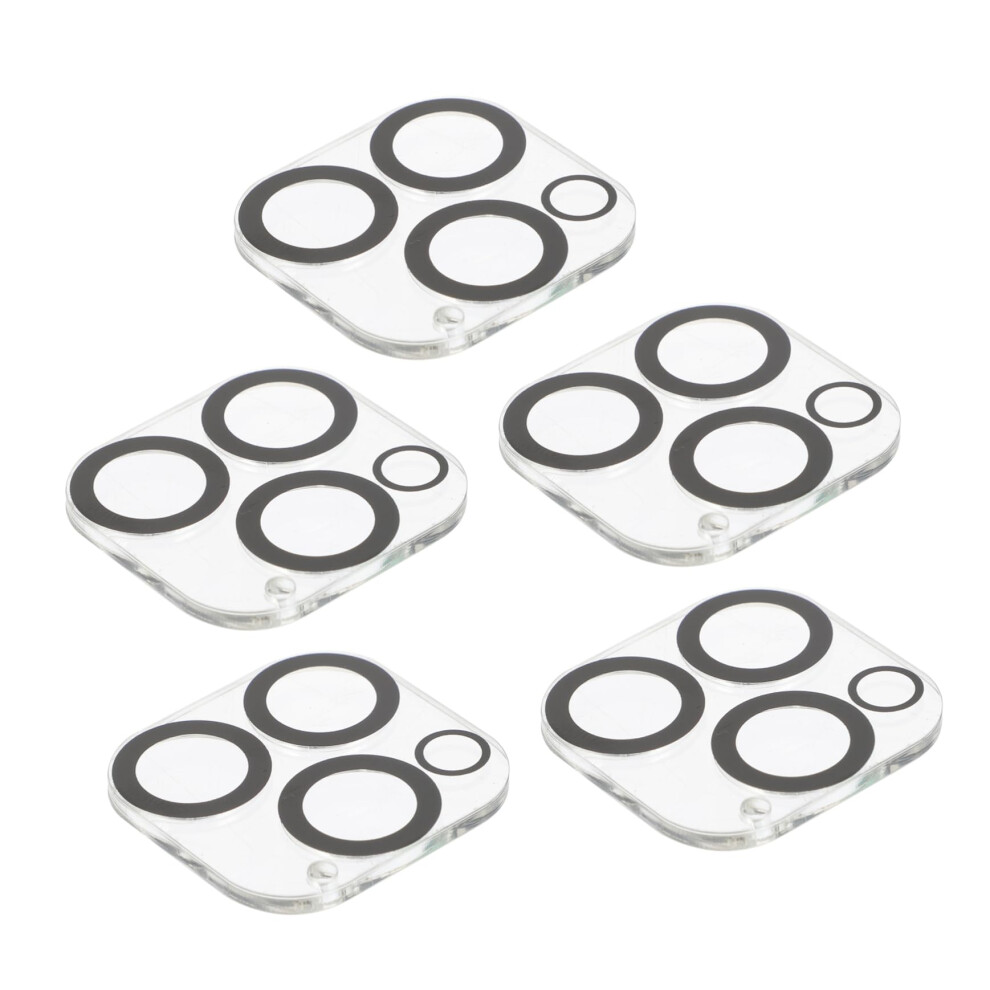 Camera Lens Protector 5 Pack ScratchâResistant UltraâClear Tempered Glass With Circle Design Black 9771547477303