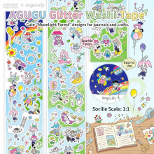 Cute Glitter Washi Tape for Journal & Gifts