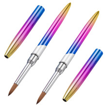 2pcs Nail Art Brushes Gel Nail Brush Set for Precise Detailing and Smooth Manicure