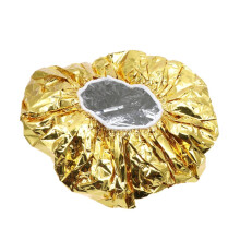 6pcs Aluminum Foil Hair Cap for Coloring and Treatment, Disposable Elastic Golden Caps for Salon and Home