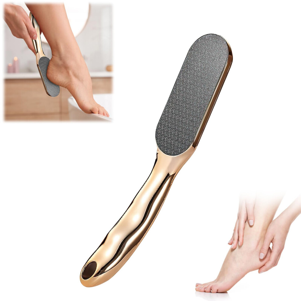Gold Nano Glass Foot File Callus Remover With Ergonomic Nonslip Handle For Smooth Feet