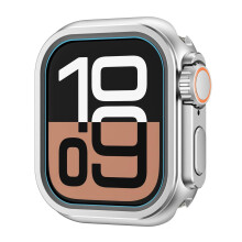 45mm Matte Silver Metal Bumper Frame Protective Cover for Apple Watch Series 10 9 8 7