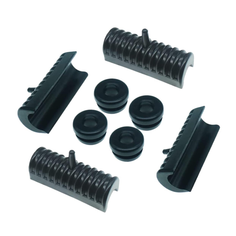 Durable Rubber Bushing Cushion Kit For Motorcycle Saddlebag Mounts, Vibration Reduction, Set Black 9169991478586