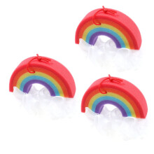Rainbow Bath Sponge Set 3 Pack Exfoliating Shower Loofah Balls for Gentle Skin and Rich Lather