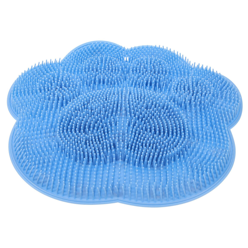 Shower Foot Scrubber and Back Scrubber, Silicone Exfoliating Mat with Suction Cups, Massage Pad