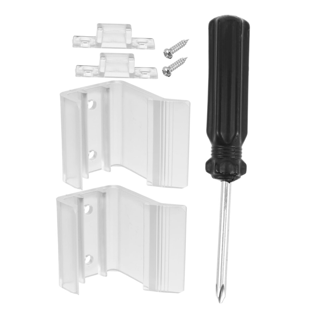 2Pcs Transparent Rv Door Latch Kit With Screws, Secure Sliding Lock For Camper And Trailer Closet 9169991479347
