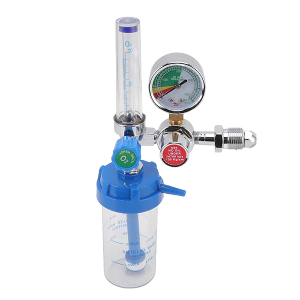 Oxygen Inhaler Buoy Type Medical Regulator Flow Meter 0-25 MPa 28.2x15.5cm