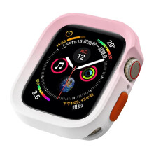 Case for Apple Watch 41mm Pink White TPU Cover for Series 9 8 7, Precise Fit and Everyday Protection