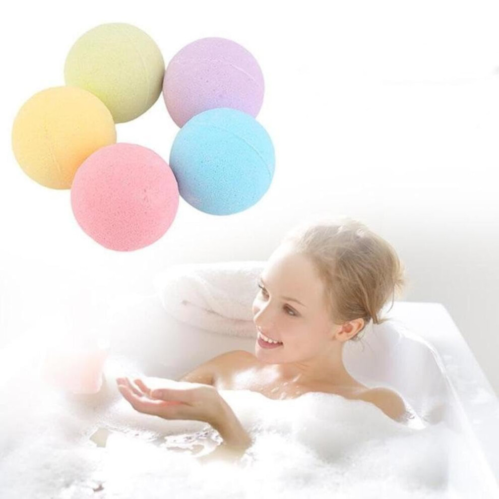 5pcs Handmade Bath Bombs Gift Set with Rich Foam and Longlasting Fragrance for Spa Relaxation
