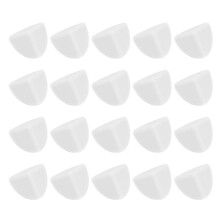 20 Stück Silikon-Eckenschoner für den Schreibtisch, kindersicher, reinweiß, 3x3x3cm