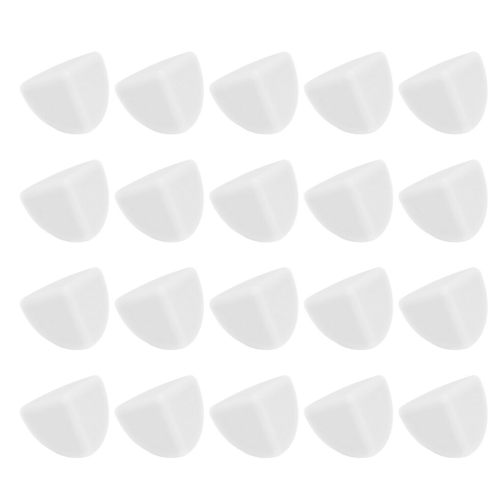 20pcs Silicone Desk Corner Protector Baby Proofing Safety, White
