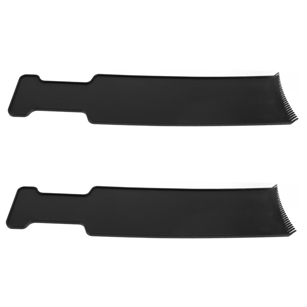 Black 2Pcs Hair Highlighting And Dyeing Boards With Ergonomic Grip For Precise Color Application
