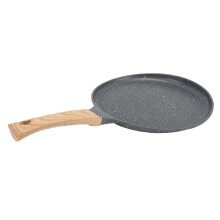 Non-Stick Aluminum Alloy Frying Pan with Wooden Handle, 28 oz