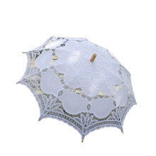 Vintage Lace Parasol White Floral Umbrella for Wedding Tea Party Bridal Shower Elegant Accessory