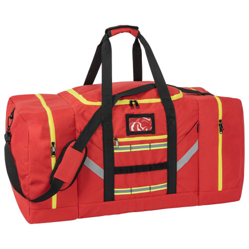 105L Firefighter Gear Bag, Large Capacity Duffle with Shoulder Strap, Visibility Red