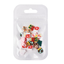 Christmas Nail Decorations with Luminescent Glow, Festive Resin Nail Art Accessories in Various Colors