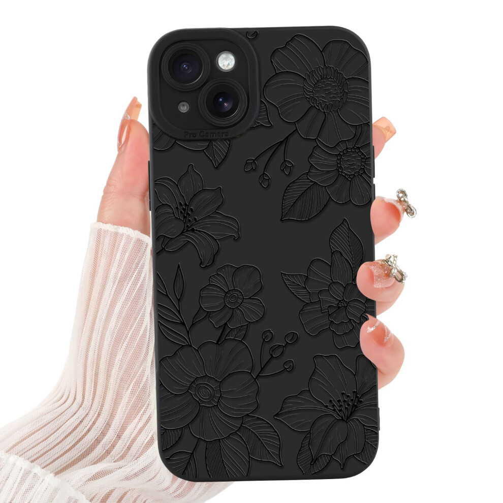 Floral Case For Iphone 13 Women Shockproof Slim Tpu Cover With AntiâYellowing Protection Black 9169991484228