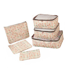 Apricot Travel Packing Cubes with Shoe Compartment and Cable Holder Luggage Organizer Set