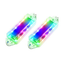 2er-Pack Solarbetriebene Warnleuchte für Auto-Motorräder, IP65 Wasserdicht, LED-Blinkleuchte für Notfahrzeuge, Rot, Blau, Grün